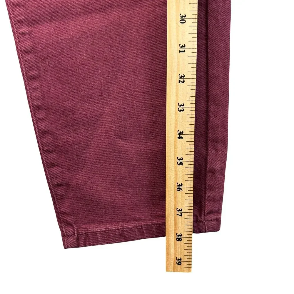 Michael Kors Pants Women's 16 Red Selma Skinny Ankle Merlot High-Rise Cotton NWT